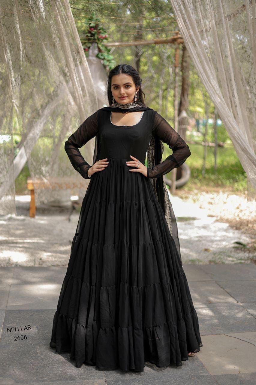 Graceful Faux Georgette Party Wear Anarkali Set